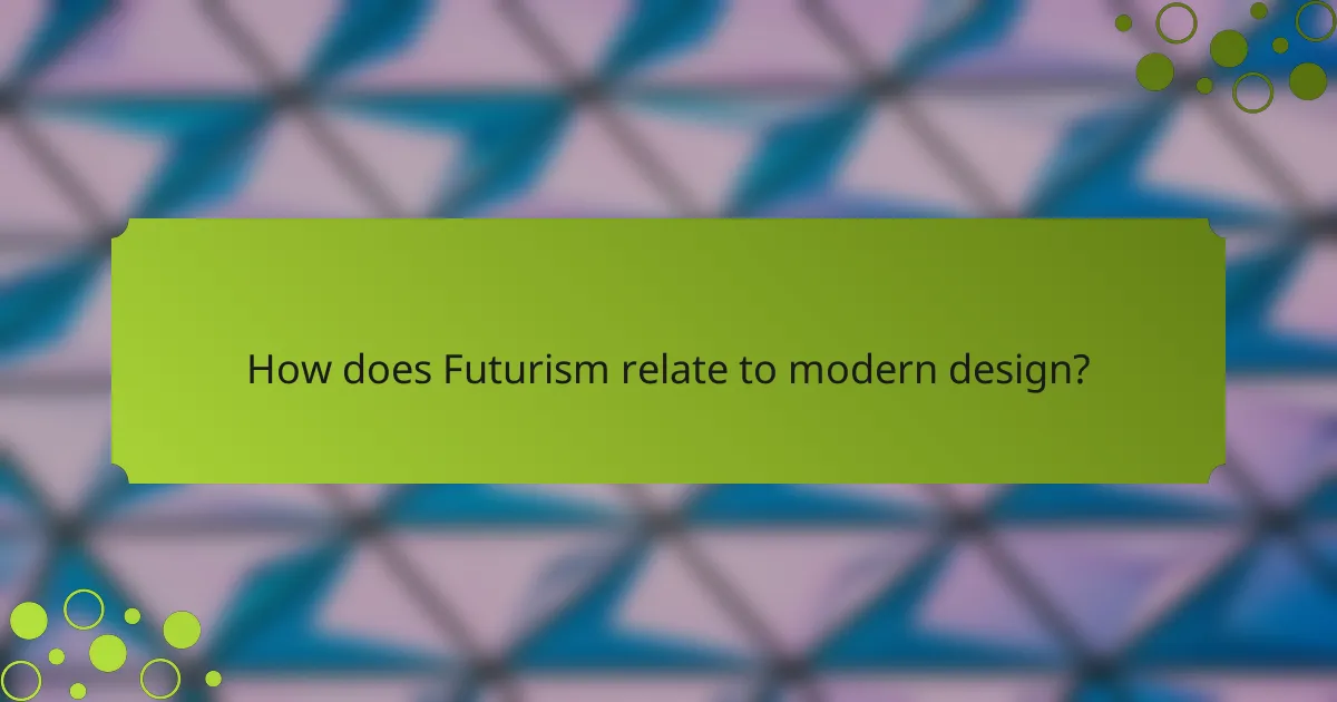 How does Futurism relate to modern design?
