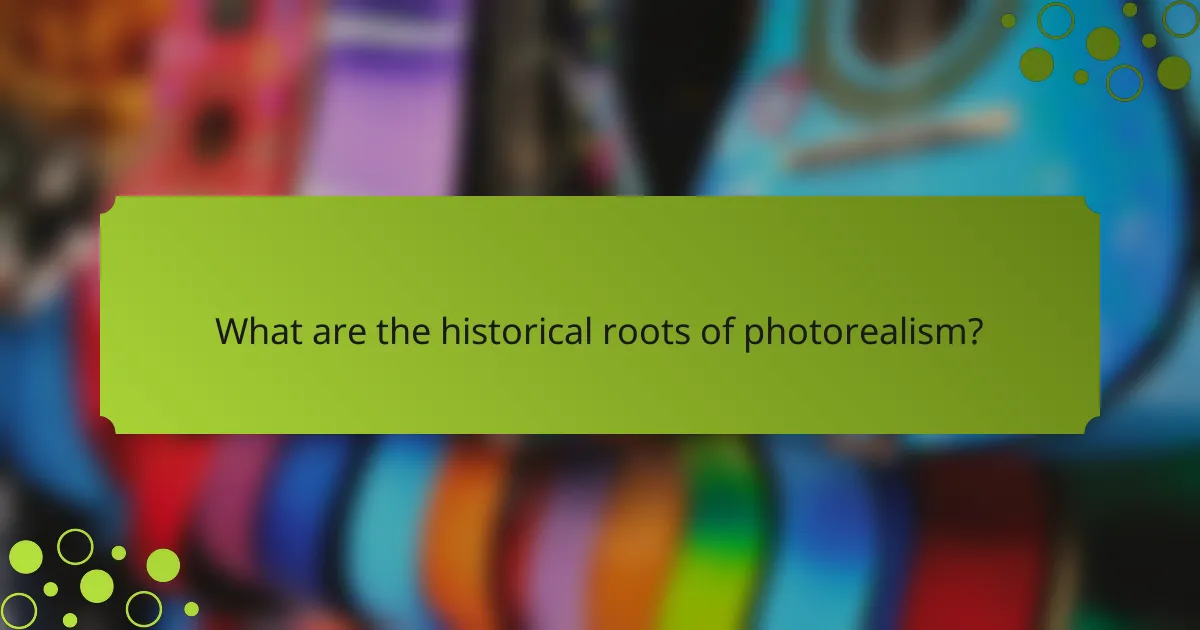 What are the historical roots of photorealism?